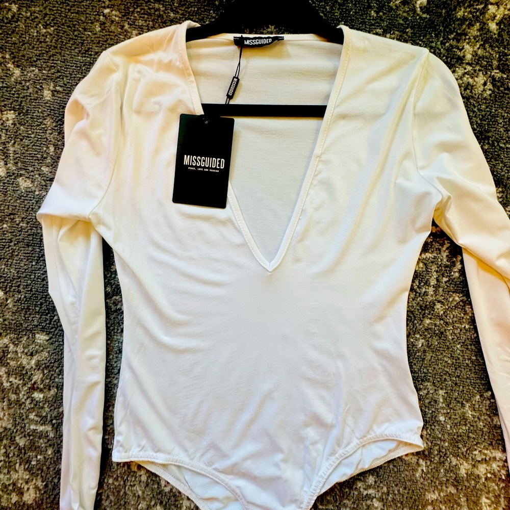 Misguided low cut bodysuit NWT Discounted shipping!
